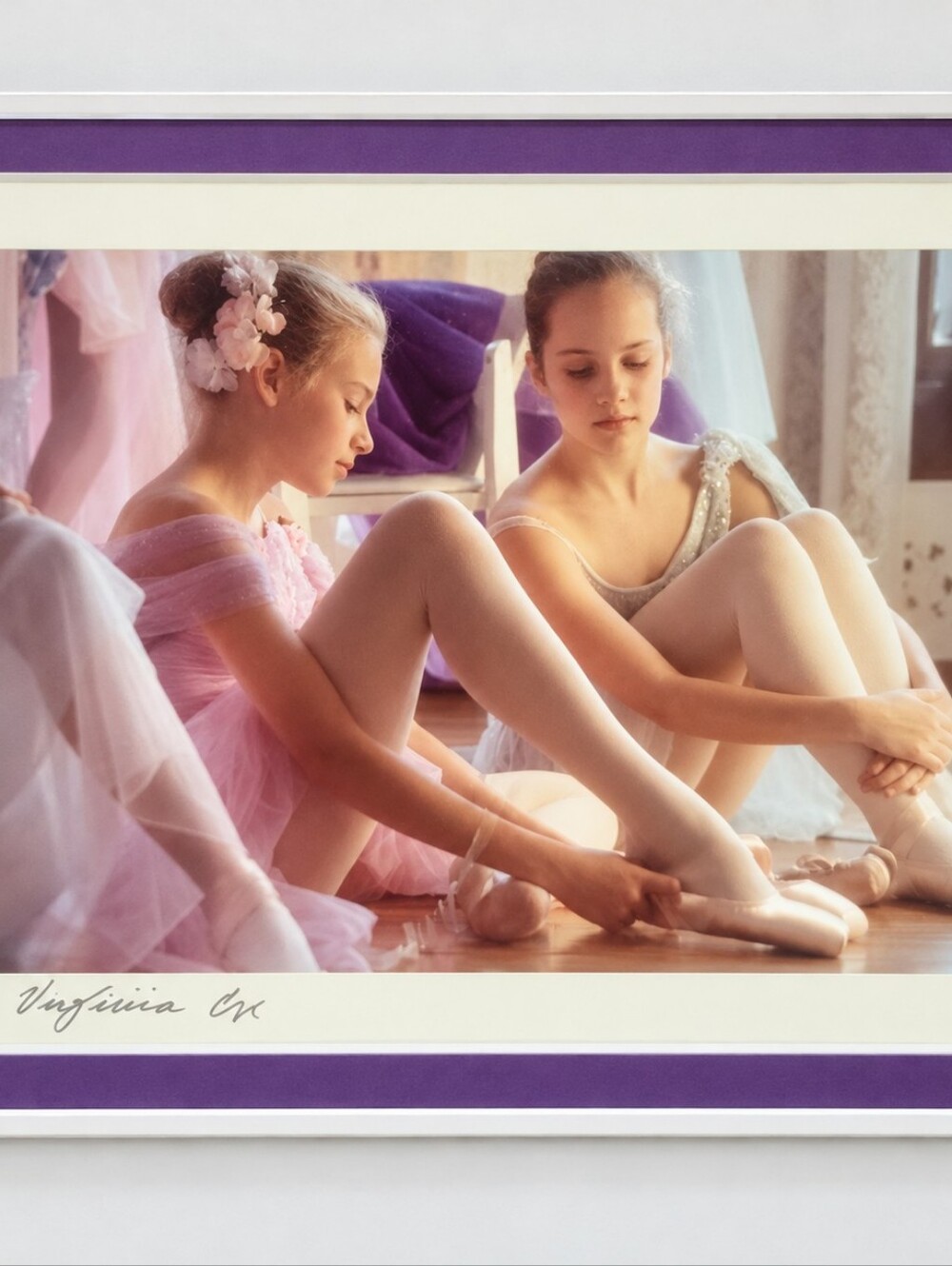 Vintage Virginia Cox Framed Ballet Art Photography Print – Signed